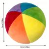 Montessori Rainbow Ball Baby Rattle Toy - Colorful Plush Sensory Ball for Early Childhood Development and Learning, Perfect for Boys and Girls