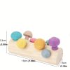 Wooden Macaroon Mushroom Toy for Early Education and Concentration Training - Fun and Engaging Baby Toy!