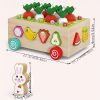 Toddlers Montessori Wooden Educational Toys For Baby Boys Girls Shape Sorting Toys Gifts Wood Preschool Learning Fine Motor Skills Game Christmas??Halloween??Thanksgiving Gift