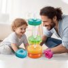 New Rotating Rainbow Rotating Music Stacking Music Baby Infant Color Shape Cognition Early Education Puzzle Development Intelligence Sleeve Circle Children's Toys For Boys And Girls