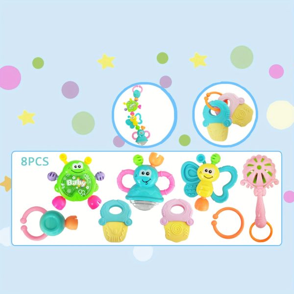 Newborn Baby Rattle Toy, A Set Of Multiple Pieces Of Teething Gum That Can Be Boiled In Water, Baby Keepsake Birthday Gift, New Year Gift [random Color Accessories]