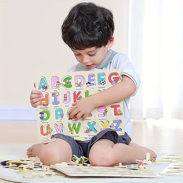Educational Hand Scratching Board Puzzle Building Blocks for Kids - Cognitive Shape Development Toy for Boys and Girls - Perfect Christmas, Halloween, and Thanksgiving Gift
