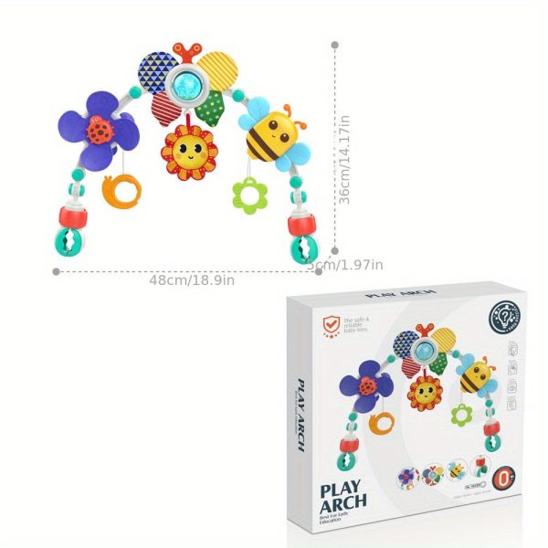 HUANGER Hanging Butterfly Crib Bassinet Mobile Baby Toy Rattles, Safety Newborn Bed Bell Toys No Battery Operation Required