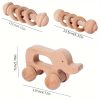 Beechwood Simple Baby Hand Rattles Car Early Learning Wooden Baby Grasping Soothing Nibbling Toys Large Particles