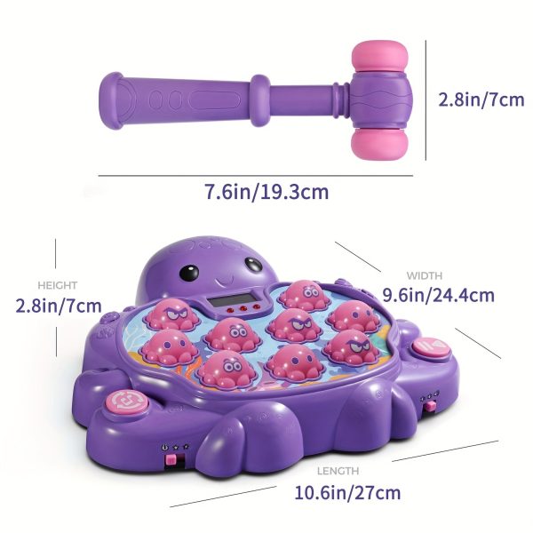 Toys For Toddlers Age 2-4, Whack A Octopus Game Baby Toy For Early Learning, Birthday Gift For Kids