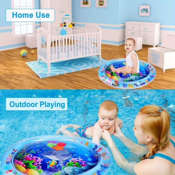 Inflatable Baby Water Mat - Promotes Motor and Sensory Development - Aquarium Activity Mat for Boys and Girls - Sensory Stimulation Gift for Infants - 25.6 Inches - Perfect for Christmas, Halloween, and Thanksgiving Gifts