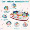 6-in-1 Light Up Phone Drum Keyboard Piano Set, Baby Toys For 12 To 18 Months Toddlers, 1 2 3 Years Old Babies, First Birthday Gifts For Boys Girls