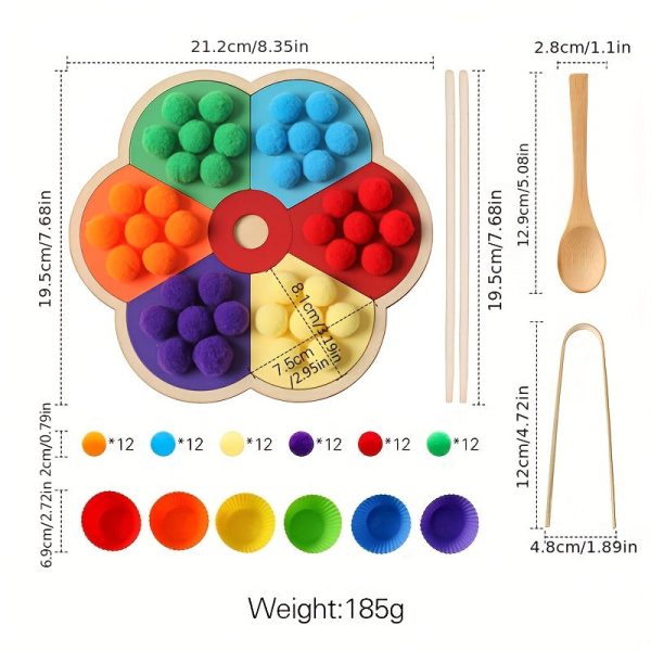 Flower Rainbow Board Toy, Montessory Toy, Exercise Baby Hand Movement Good Helper