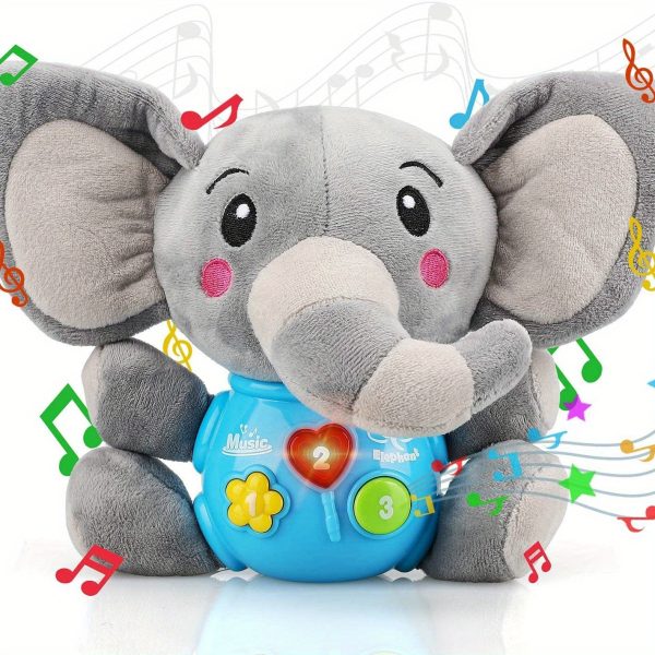 Baby Toys, Baby Musical Toys Elephant, Infant Toys, Elephant Baby Stuff, Baby Toys, Newborn Toys, (button Color Is Random)