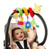 Plush Hanging Crib Toy - Cute Animal Shape with Rainbow Colors - Perfect for Strollers and Car Seats - Ideal Baby Gift for New Moms
