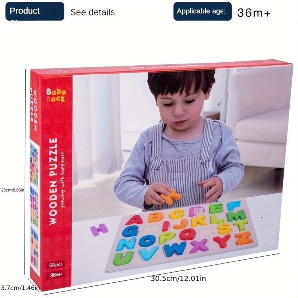 Three-in-one Preschool Puzzle Set, Children Learn Alphabets, Numbers, Shapes, Colors, Cognition, Early Education, Montessori Toys, Developing Baby Intelligence, Educational Puzzle, Puzzle Toys