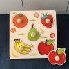 Montessori Fruit Puzzle Board for Kids - 3D Wooden Toy for Early Education and Cognitive Development