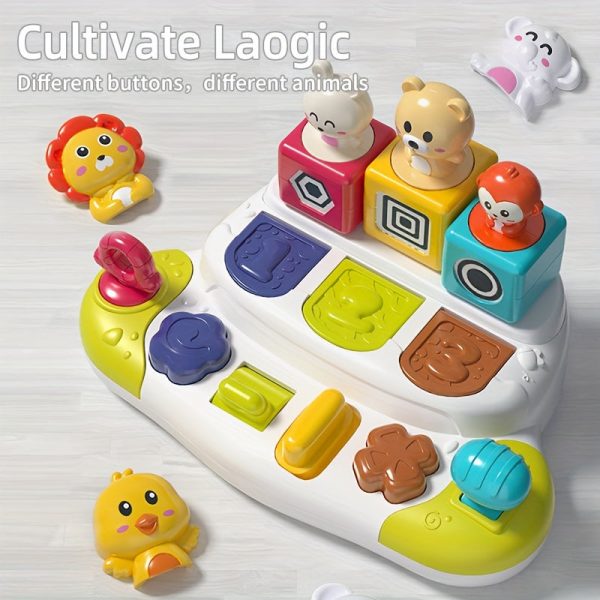 Interactive Cat Pop Up Toy for Babies and Toddlers - Develops Logic and Thinking Skills, Early Education and Surprise Box Feature Included