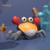 Crawling Crab Baby Toy Gift Tummy Time Toys Walking Dancing Cute Essentials Electric Induction Sensory Stuff Moving Babies Crabs With Light Up Music For Toddler Boys Girls Items Interaction Gadgets