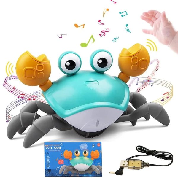 Dancing Crab Run Away Toy for Babies Crawling Interactive Escape Crabs Fuj?o Toys Baby Birthday Gift VIP Dropshipping with Box