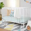 4-in-1 Convertible Crib in White