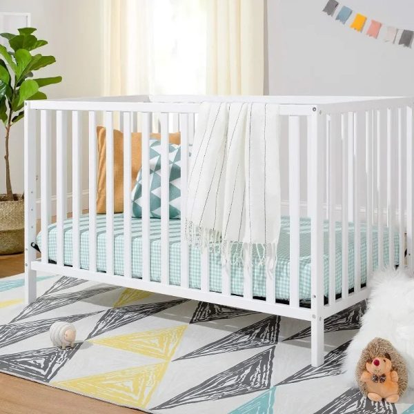 4-in-1 Convertible Crib in White