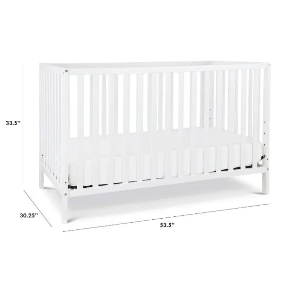 4-in-1 Convertible Crib in White