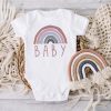 Rainbow Baby Print Newborn Clothes Baby Summer Rompers Infant Body Short Sleeve Baby Toddler Jumpsuit Baby Boy Girl Shower Gifts