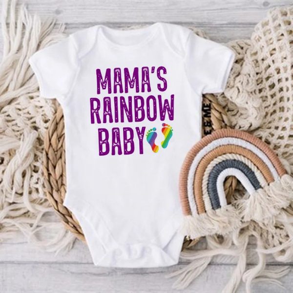 Rainbow Baby Print Newborn Clothes Baby Summer Rompers Infant Body Short Sleeve Baby Toddler Jumpsuit Baby Boy Girl Shower Gifts