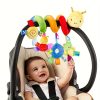 Plush Hanging Crib Toy - Cute Animal Shape with Rainbow Colors - Perfect for Strollers and Car Seats - Ideal Baby Gift for New Moms
