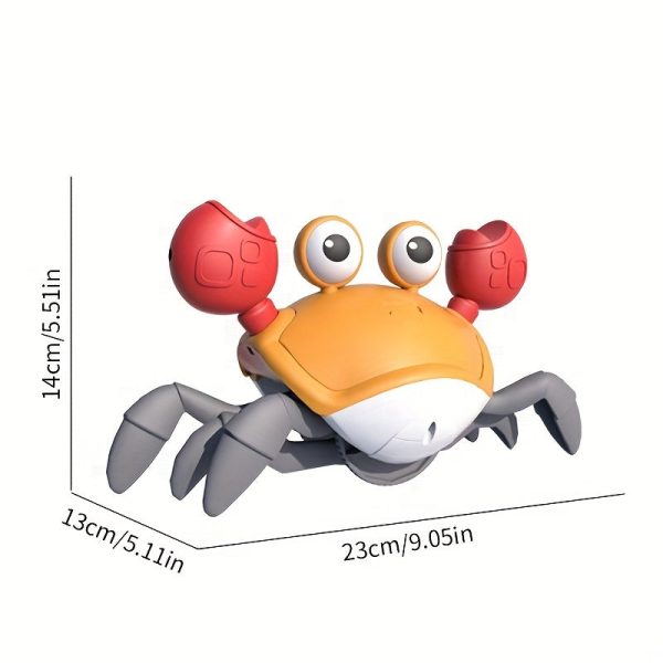 Crawling Crab Baby Toy Gift Tummy Time Toys Walking Dancing Cute Essentials Electric Induction Sensory Stuff Moving Babies Crabs With Light Up Music For Toddler Boys Girls Items Interaction Gadgets