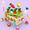 Toddlers Montessori Wooden Educational Toys For Baby Boys Girls Shape Sorting Toys Gifts Wood Preschool Learning Fine Motor Skills Game Christmas??Halloween??Thanksgiving Gift