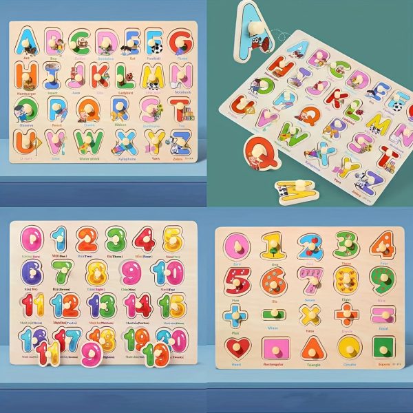 Educational Hand Scratching Board Puzzle Building Blocks for Kids - Cognitive Shape Development Toy for Boys and Girls - Perfect Christmas, Halloween, and Thanksgiving Gift