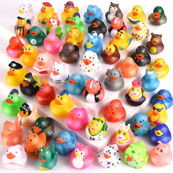 cc60df4dda753bfd4cb01e8ba1d697e7.jpg 25/50pcs, Fun and Educational Rubber Duck Toy Assortment for Kids - Perfect for Bath Time, Birthday Parties, Classroom Incentives, and Summer Activities - 2 Inches - Great Gift Idea for Children and Holidays