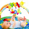 Plush Hanging Crib Toy - Cute Animal Shape with Rainbow Colors - Perfect for Strollers and Car Seats - Ideal Baby Gift for New Moms