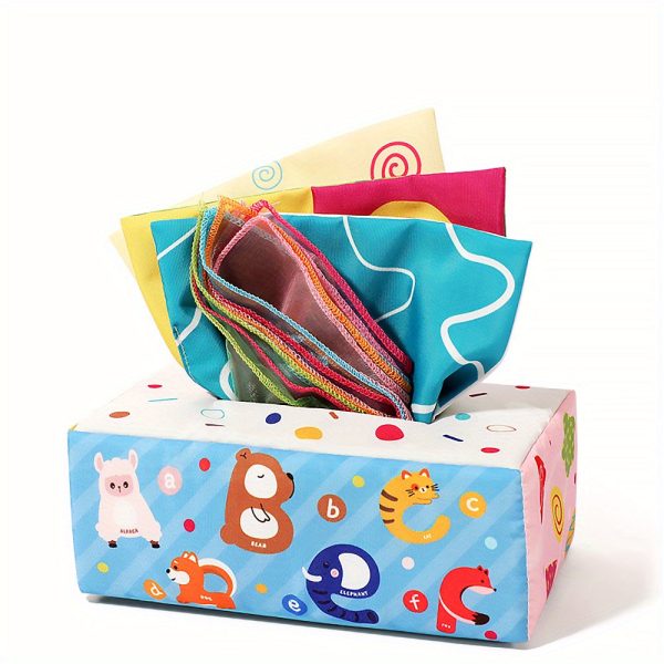 Montessori Tissue Box and Sensory Scarves for 6-12 Month Olds - Early Learning and Developmental Toys