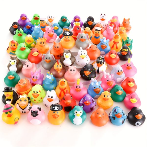 eb57c16b19e3a5dbf7905ab3357cb1f1.jpg 25/50pcs, Fun and Educational Rubber Duck Toy Assortment for Kids - Perfect for Bath Time, Birthday Parties, Classroom Incentives, and Summer Activities - 2 Inches - Great Gift Idea for Children and Holidays