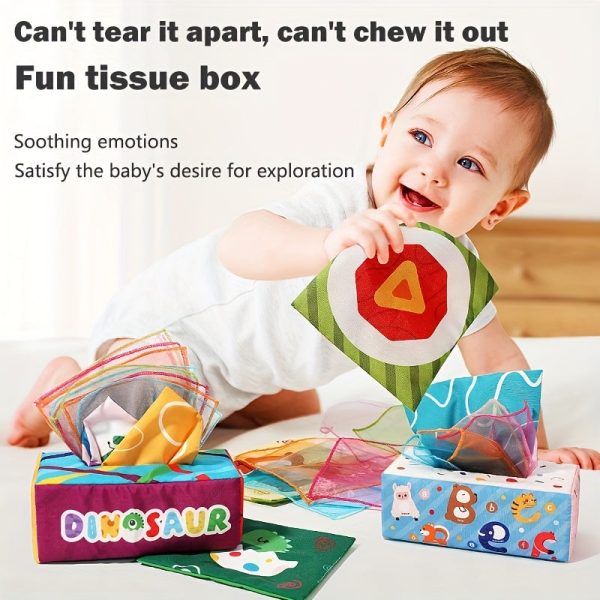 Montessori Tissue Box and Sensory Scarves for 6-12 Month Olds - Early Learning and Developmental Toys