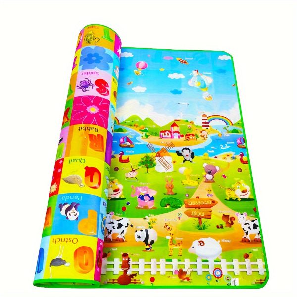 Double-Sided Baby Crawling Mat - Moisture-Proof, Waterproof Foam Floor Mat for Playtime - Perfect Gift for Holidays and Special Occasions