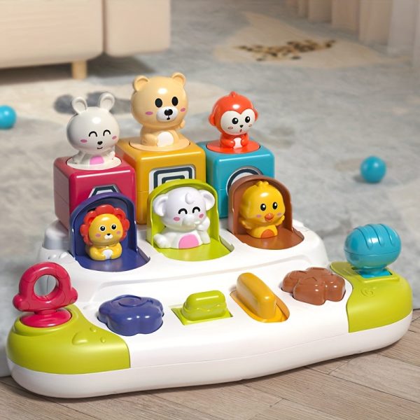 Interactive Cat Pop Up Toy for Babies and Toddlers - Develops Logic and Thinking Skills, Early Education and Surprise Box Feature Included