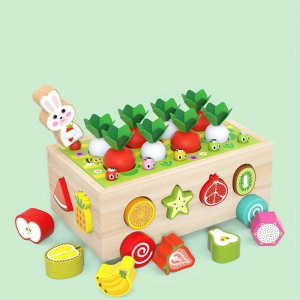 Toddlers Montessori Wooden Educational Toys For Baby Boys Girls Shape Sorting Toys Gifts Wood Preschool Learning Fine Motor Skills Game Christmas??Halloween??Thanksgiving Gift