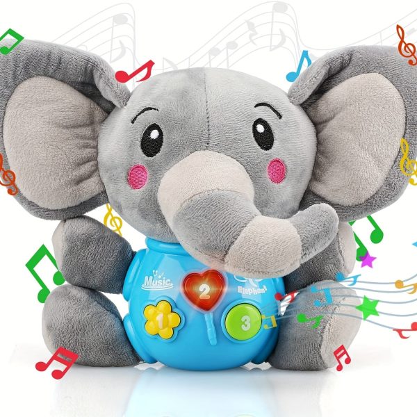 Baby Toys, Baby Musical Toys Elephant, Infant Toys, Elephant Baby Stuff, Baby Toys, Newborn Toys, (button Color Is Random)