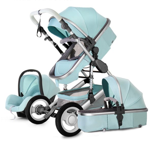 New Style Baby Stroller 3 In 1 Luxury Folding Newborns Carriage With Car Seat 0~3Years Baby Prams Sleeping Basket Kid poussette